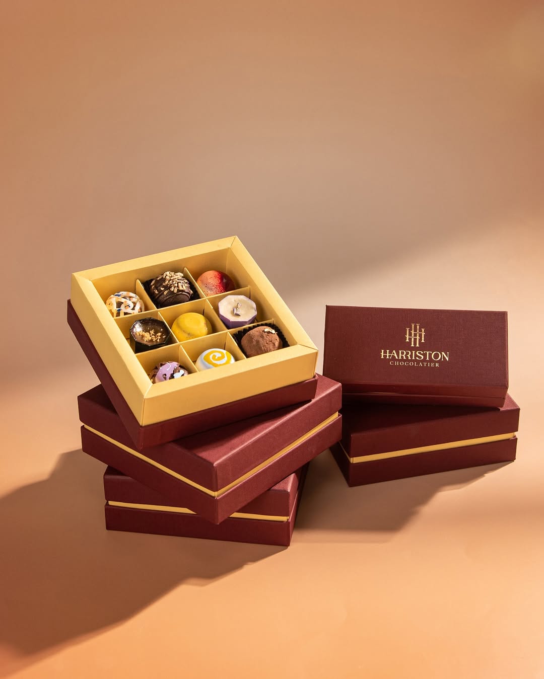 Our 9-piece chocolate box are thoughtfully crafted with rich, premium chocolates that touch your